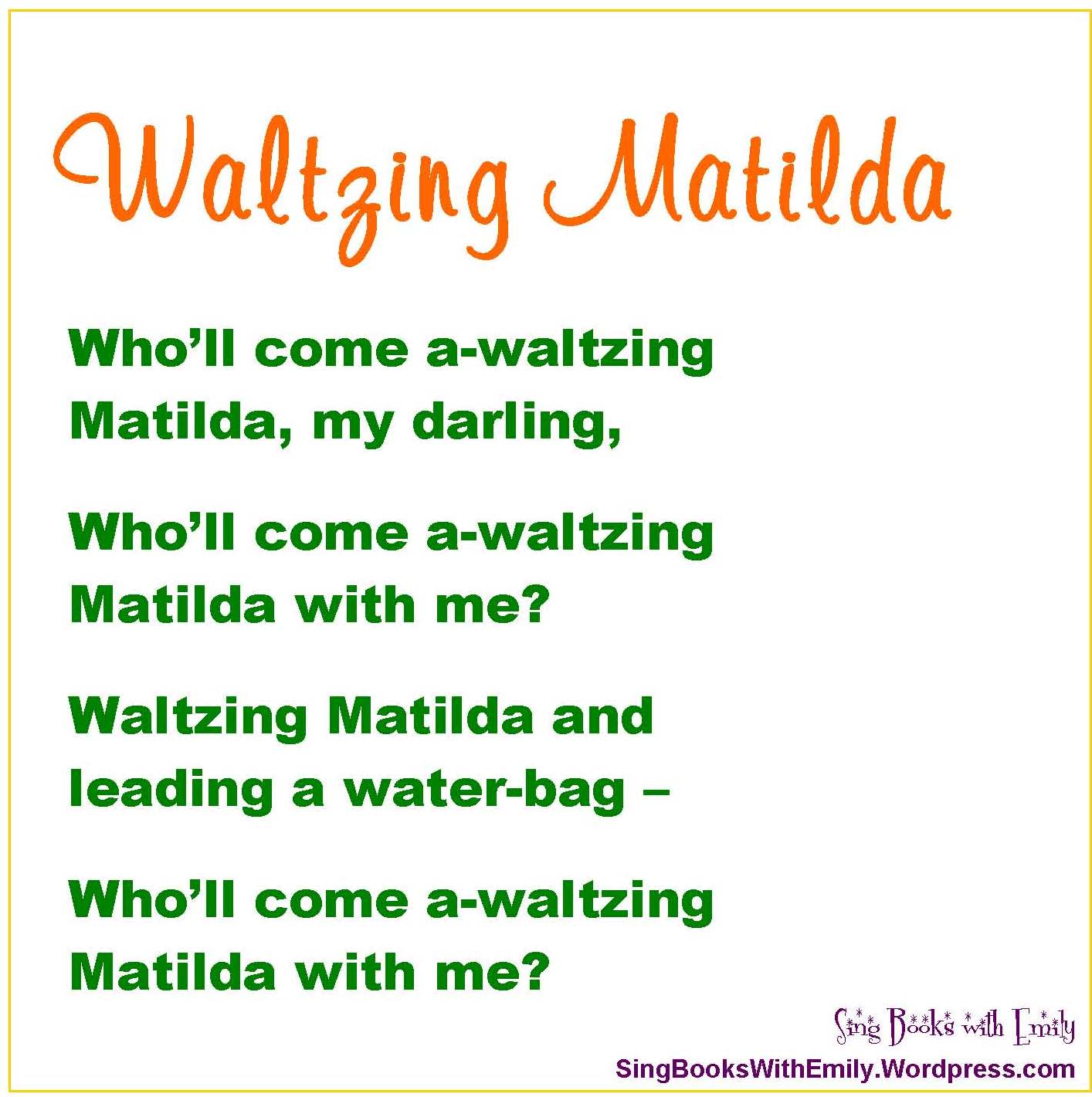 waltzing matilda poem analysis