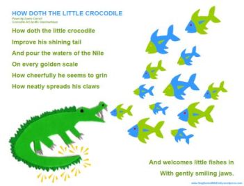 how doth the little crocodile song sheet