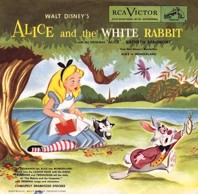 White Rabbit Alice in Wonderland Book Cover