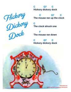 hickory dickory dock w chords 4 sbwe